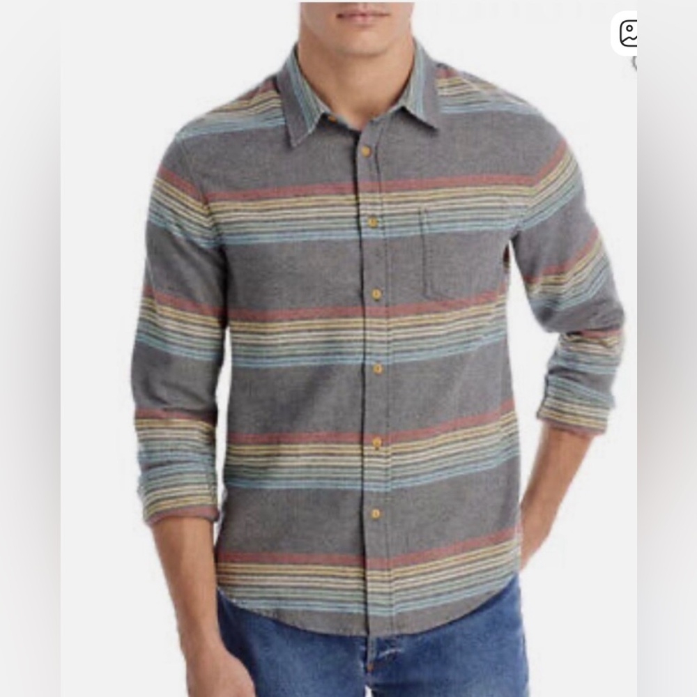 Rails Men’s Runson Happy Valley Striped Flannel Shirt Size XL
